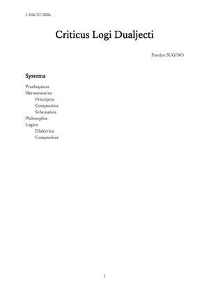 Criticus Logi Dualjecti 1.3
