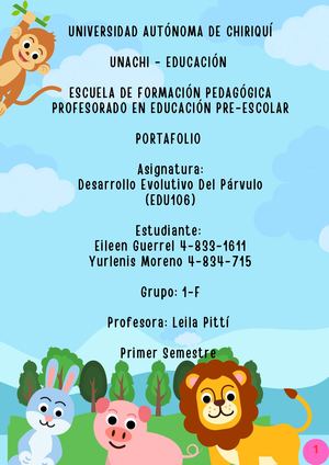 Desarrollo Evolutivo Del Párvulo