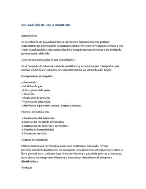 Instalacion De Gas A Domicilio