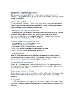 Folleto Topografia Y Construccion Civil