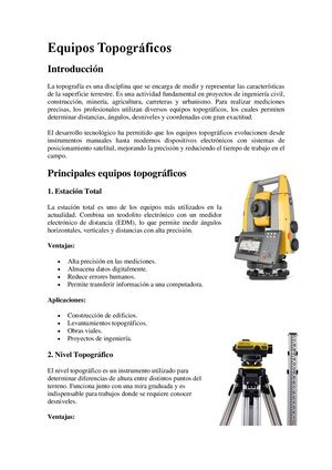 Equipos Topográficos