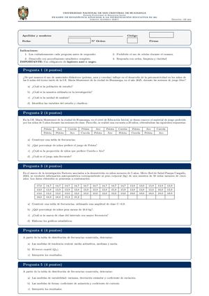 Examen De Inicial