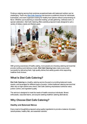 Diet Cafe Catering Healthy Catering Solutions For Every Occasion