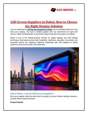 How To Choose The Right Display Solution?