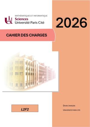 Cahier Charges