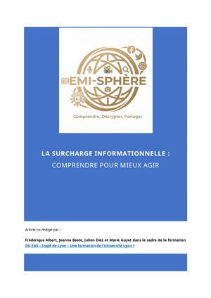 La Surcharge Informationelle : comprendre pour mieux agir