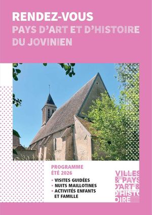 Visites guidées été 2026 - OT JOIGNY ET JOVINIEN