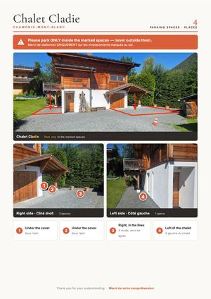 Chalet Cladie Parking New