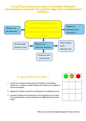 Ce Qu'il Faut Retenir Cours Suivre Et Modéliser L'évolution Microscopique Temporelle D'un Système Siège D'une Transformation Chimique…
