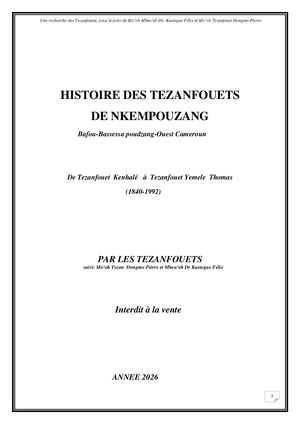Histoire Famille Tezanfouet De Nkempoudzang (Bafou -Bassessa poudzang-Ouest-Cameroun)