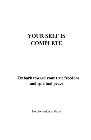English Hardcover Book Your Self Is Complete