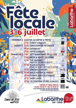 Affiche Fete Locale Détaillée Mauvais Temps
