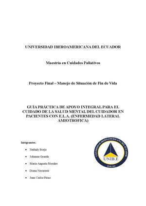 Guia Para El Cuidador En Enfermedad Lateral Amiotrofica