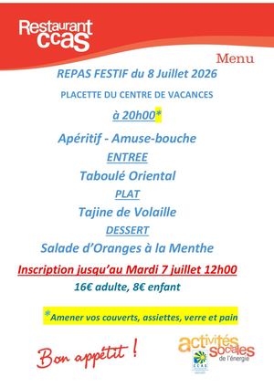 Menu Repas Festif 8726