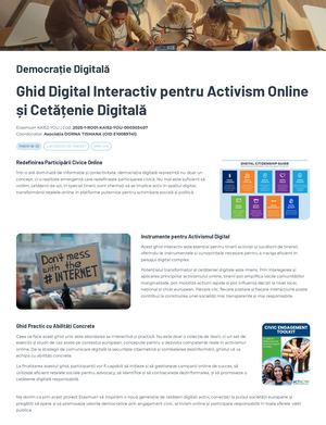 Ghid Digital Interactiv Pentru Activism Online Si Cetatenie Digitala
