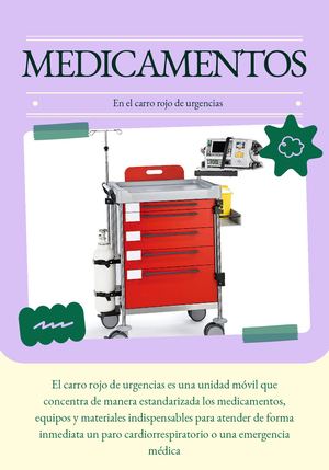 Medicamentos en el cuarto de Urgencias