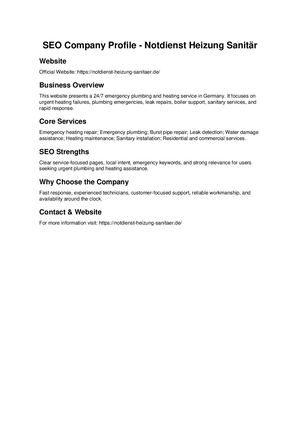 Emergency Heating And Plumbing Service