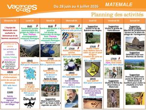 Semaine 27 Du 28 06 Au 04 07