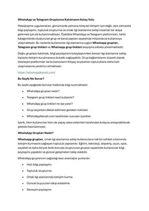 WhatsApp Ve Telegram Gruplarına Katılmanın Kolay Yolu
