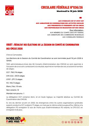 Cf036 Fnme Circulaire Resultat Des Elections Cmcas 2026