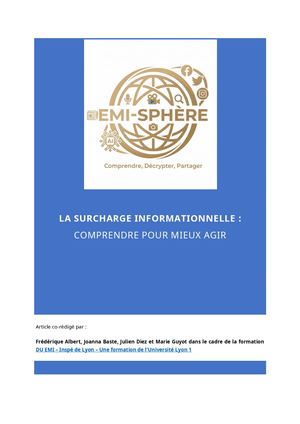 La Surcharge Informationelle : comprendre pour mieux agir