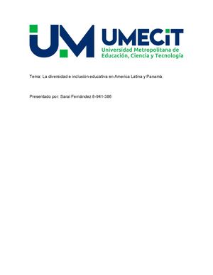 Diversidad E Inclusión Educativa