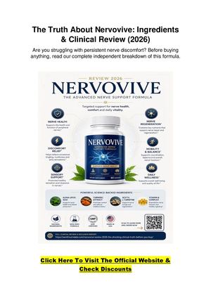 The Truth About Nervovive: Ingredients & Clinical Review 2026