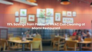 19% Savings from Probiotic HVAC Coil Cleaning at Miami Restaurant