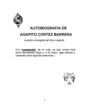 Autobiografia de Agapito Cortez