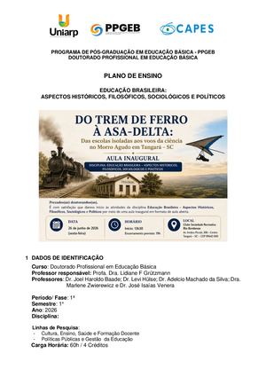 Educação Brasileira 2026doutorado