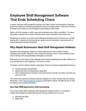 Employee Shift Management Software End Scheduling Chaos