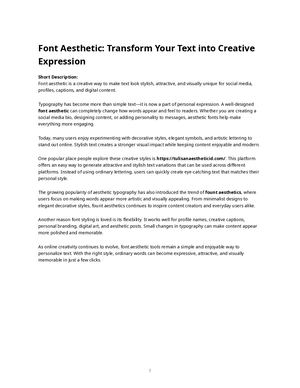 Font Aesthetic