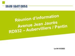 presentation RD932 reunion info