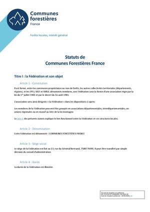 DEL 103 2026 - Annexe 2 -  Adhésion à L’Union Régionale Des Collectivités Forestières IDF - Statuts