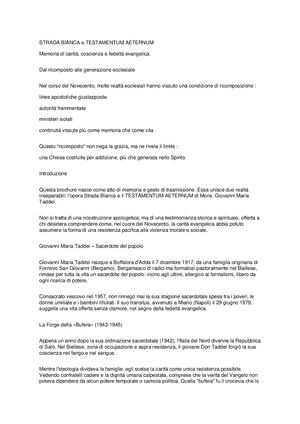 Strada Bianca Testamentum Aeternum Full