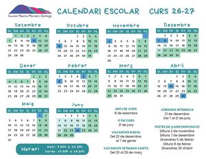 26 27 Calendari Escolar