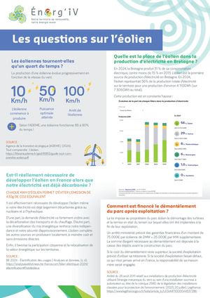 Vrai Faux de L'éolien