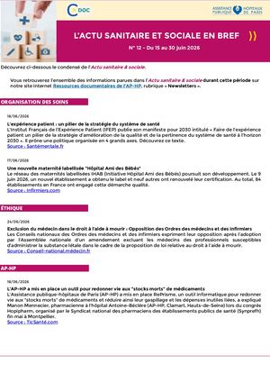 Actu Sanitaire & Sociale En Bref No 12