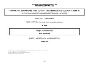 CFU 2025 Budget annexe Assainissement