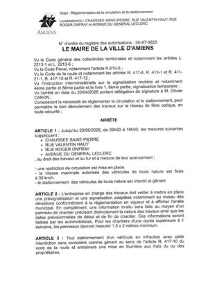 26 AT 0825 Réglementation De Stationnement Et Circulation Chaussée Saint Pierre, Rue Valentin Huy & Autres  Jusqu'au 20 06 2026 - Publiée Le 29 06 2026
