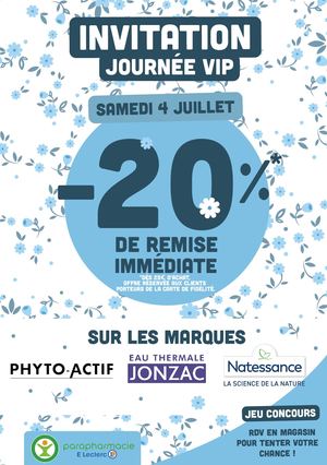 Journée VIP Parapharmacie 4 juillet