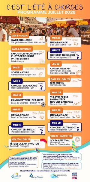 Agenda été 2026 Chorges