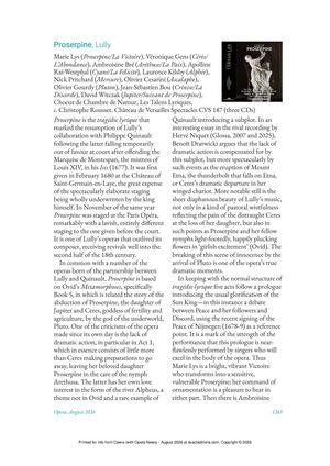 Opera Magazine - Proserpine LTL