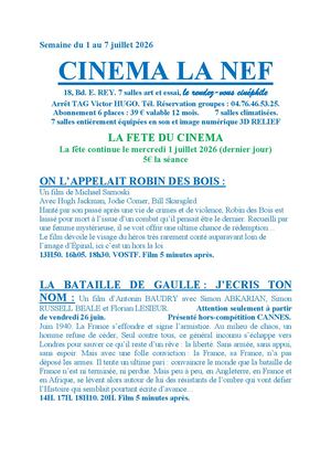 Programme La Nef Grenoble