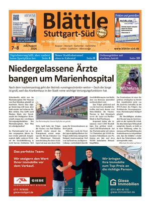 Blättle Stuttgart-Süd 7–8/2026