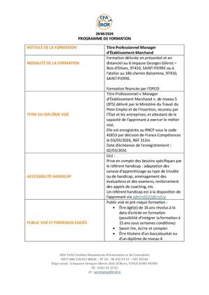 Mem Programme De Formation