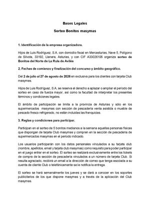 Bases Legales Sorteos Bonito masymas