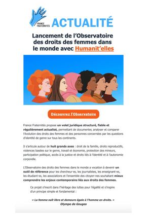 Lancement de l'Observatoire du droit des femmes dans le monde
