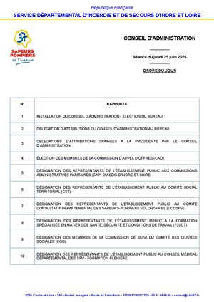 Conseil Administration du 25 Juin