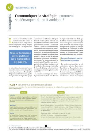 Manageris 353b Communiquer La Strategie Comment Se Demarquer Du Bruit Ambiant